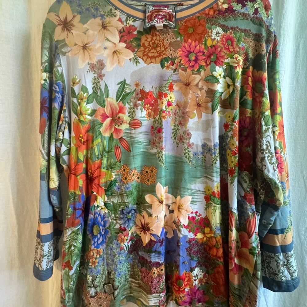 Johnny Was Janie Vibrant Floral Women's Blouse